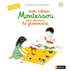 Mon cahier Montessori pour découvrir la grammaire - Avec 3 planches d'autocollants