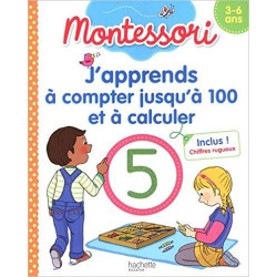 Montessori J'apprends à compter jusqu'à 100 et à calculer 3-6 ans (chiffres rugueux inclus)9782017117445