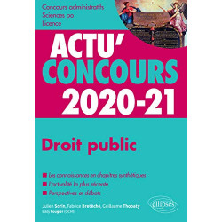 Droit public 2020-2021 - Cours et QCM (Actu' Concours) Edition 2020-2021 Edition,9782340033870