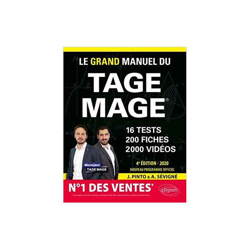 Le Grand Manuel du TAGE MAGE – 16 tests blancs + 200 fiches de cours + 2000 vidéos – édition 2020