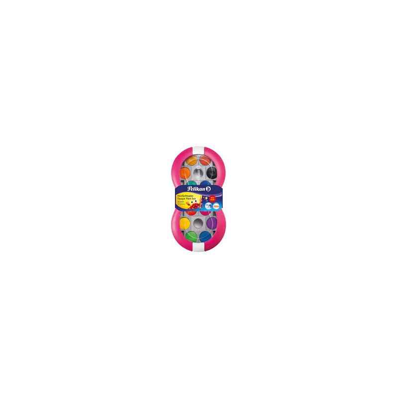 4office Pelikan gouache, boîte rose avec 12 godets en couleurs assorties4012700724625