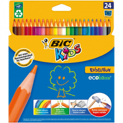 24 crayons de couleurs evolution Bic
